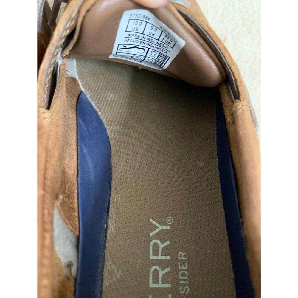 Sperry Top-Sider Billfish 3-Eye Brown Suede Moc Toe Boat Shoes Leather Size 10